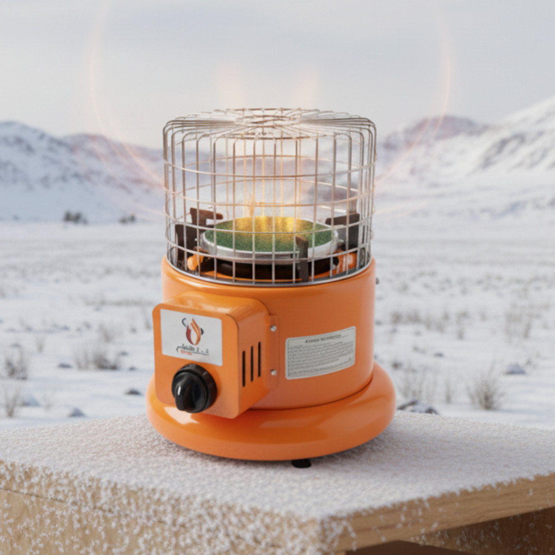 Alkhalij Black Portable Gas Heater + Stove | Winter Essential