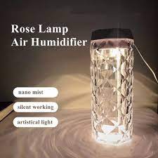 900ML USB Crystal Air Humidifier Table Lamp 3-speed Dimming Aroma Diffuser Sprayer Air Fresheners Atmosphere Lamp for Home Car