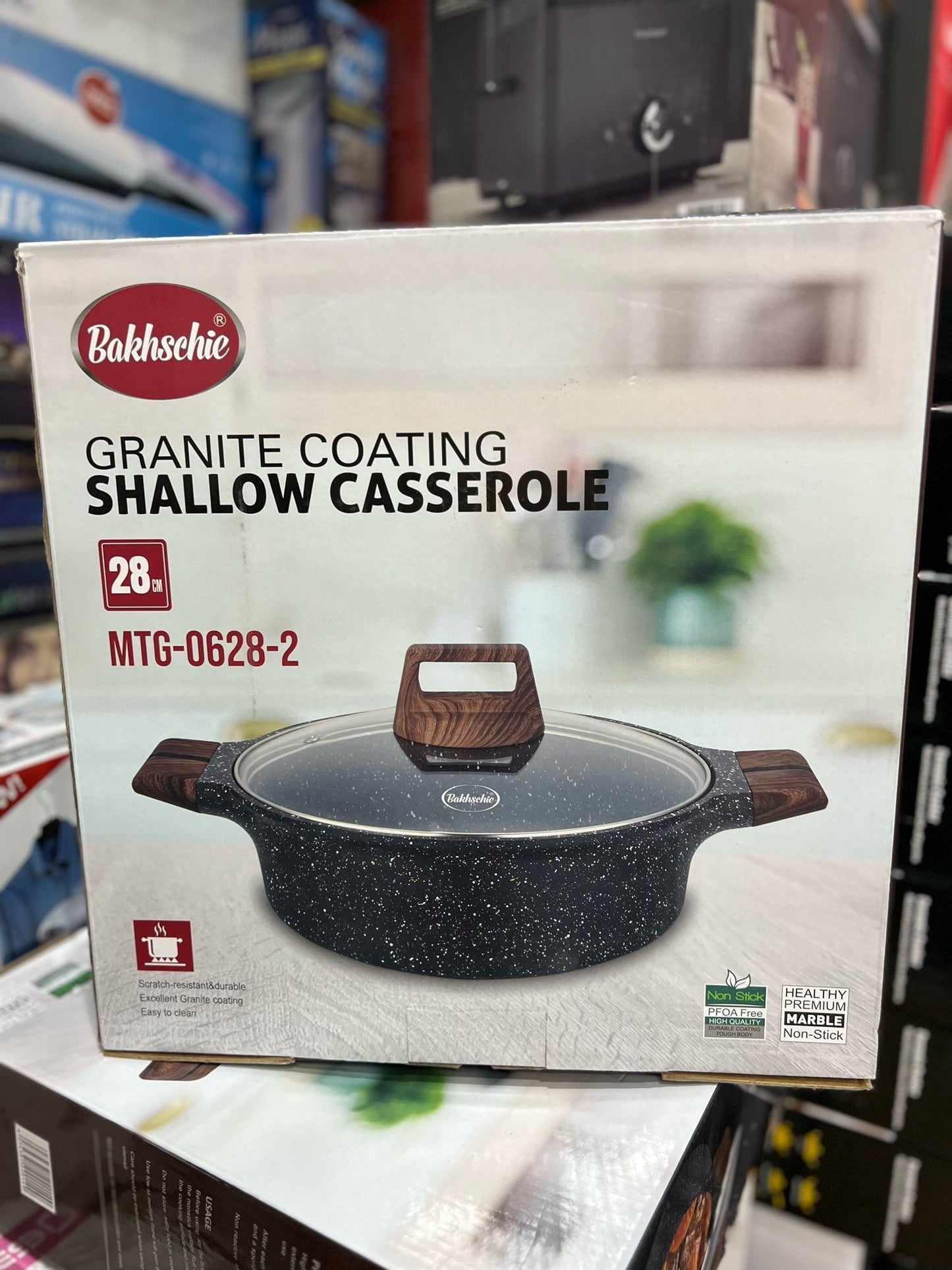 Bakhschie Granite Coating Shallow Casserole