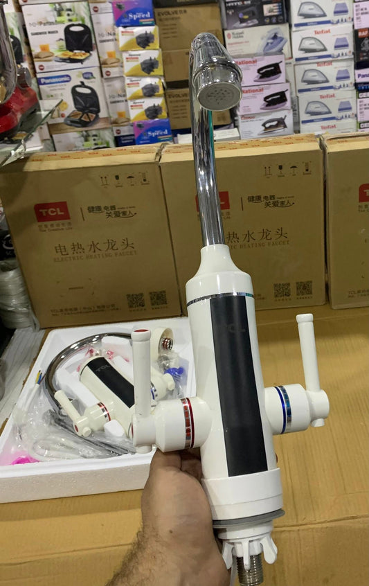 TCL Instant Hot Water Tap – 3000W Digital Display | Hot & Cold, 360° Rotation, Original 3-Pin Plug