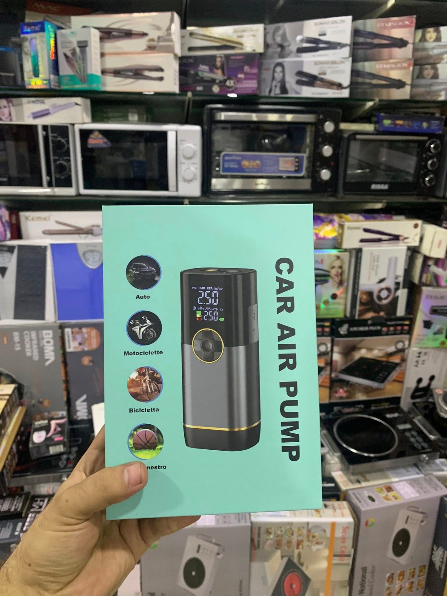 Digital Tire Inflator for Car, Motorcycle & Bike – Rechargeable Air Compressor