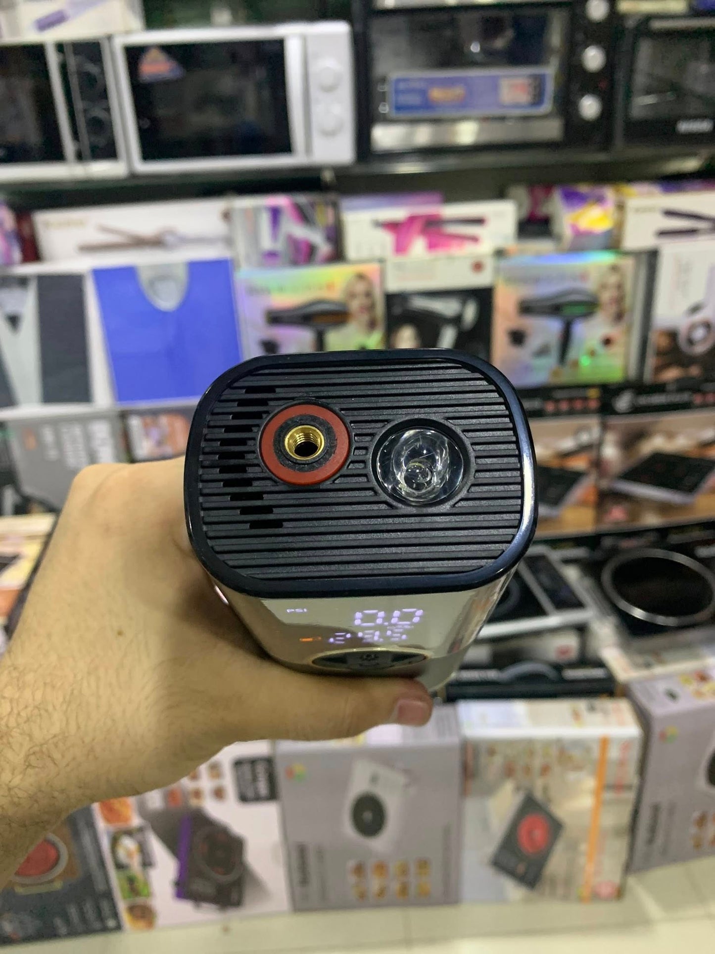 Digital Tire Inflator for Car, Motorcycle & Bike – Rechargeable Air Compressor