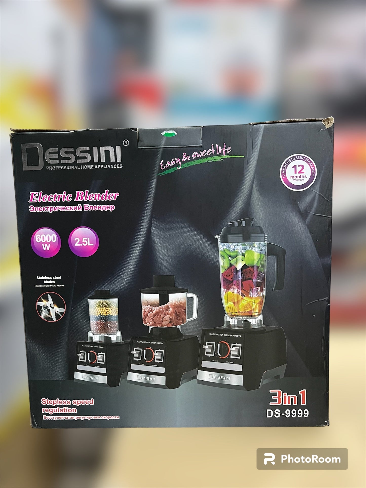 3in1 Powerful Blender, Chopper & Grinder