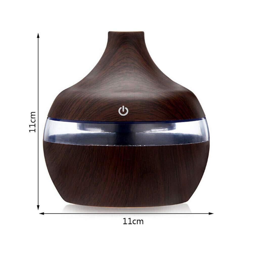 Electric Humidifier Essential Aroma Oil Diffuser Ultrasonic Wood Grain