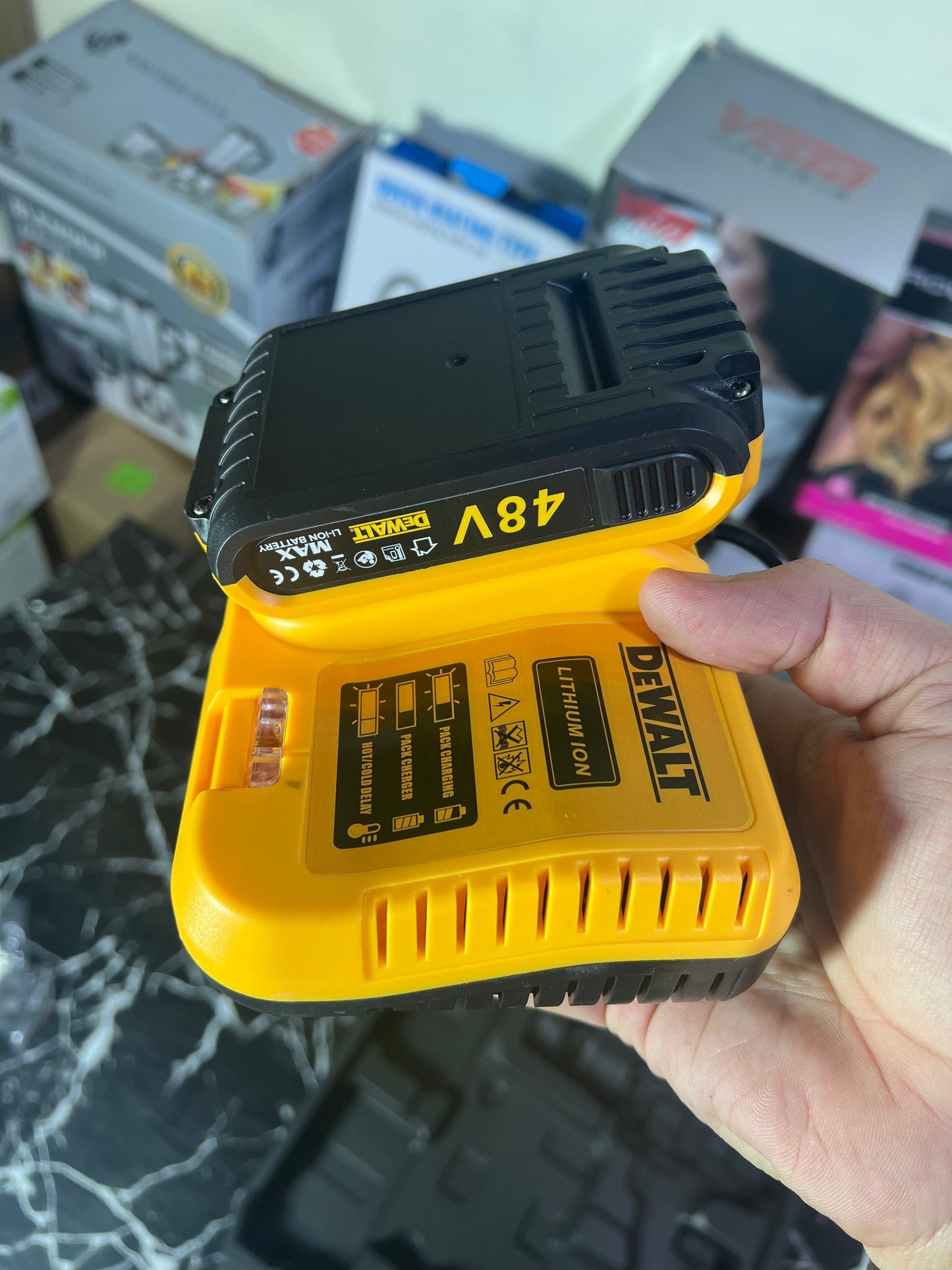 Dewalt lot 48v drill machine set with full toolkit set