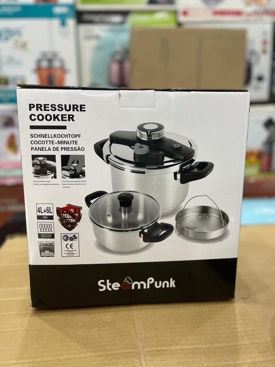 Steampunk 3in1 Pressure Cooker 4L+6L