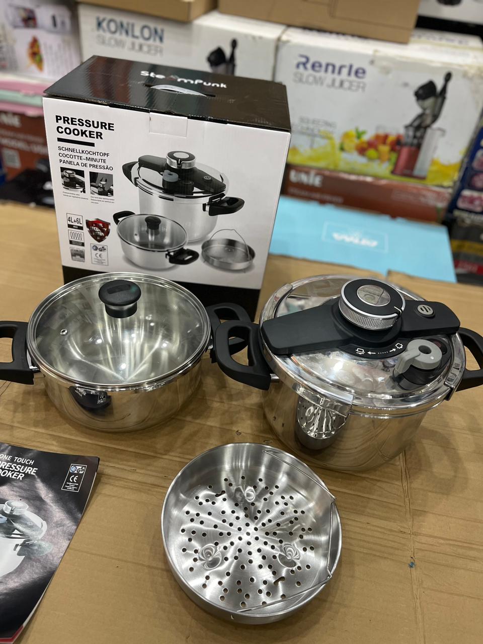 Steampunk 3in1 Pressure Cooker 4L+6L