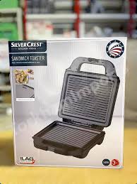 SilverCrest Sandwich Toaster German Technology Large Size Aluminum Plates 900 W