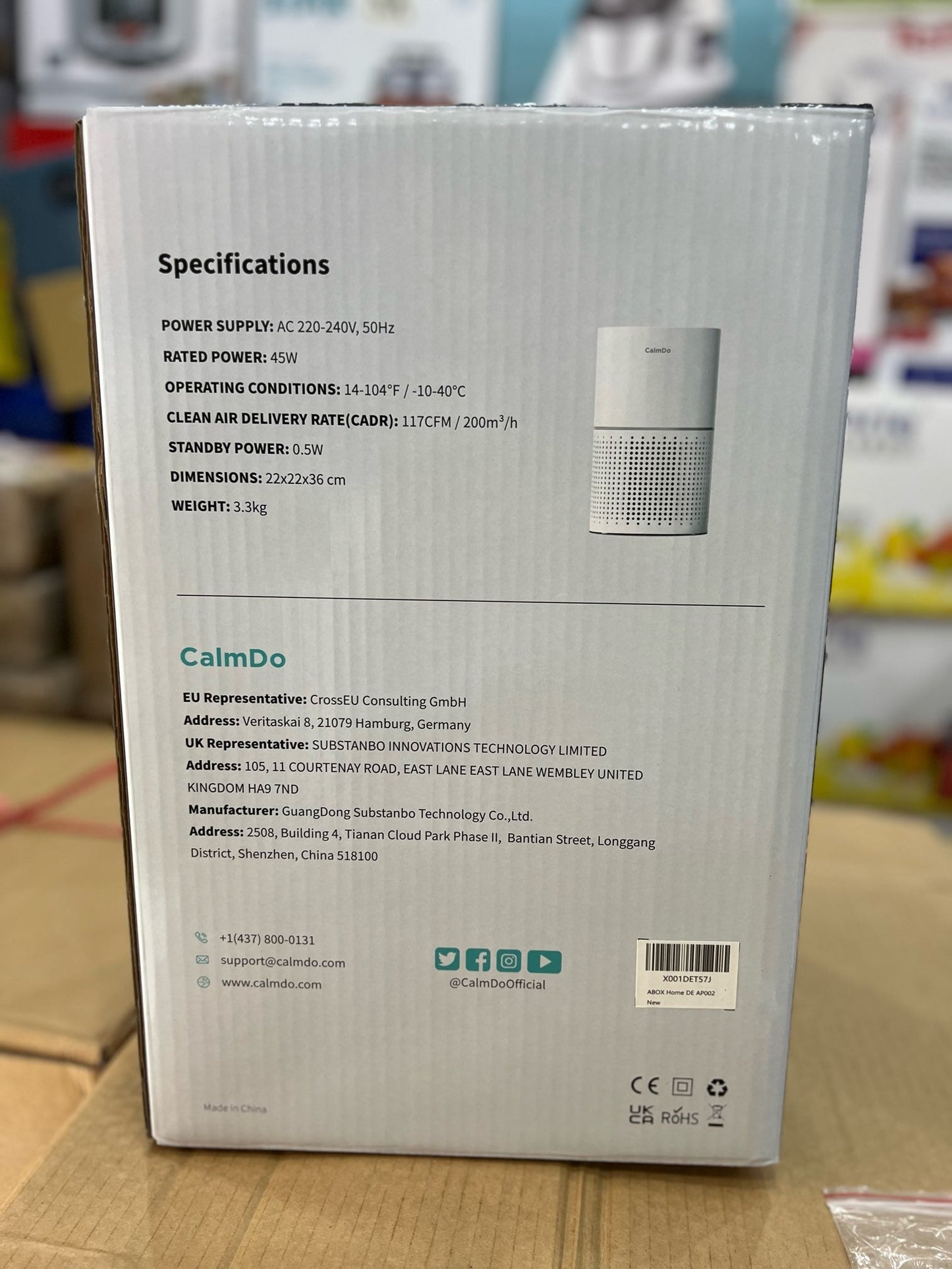 CalmDo Germany Brand True Hepa Air Purifier