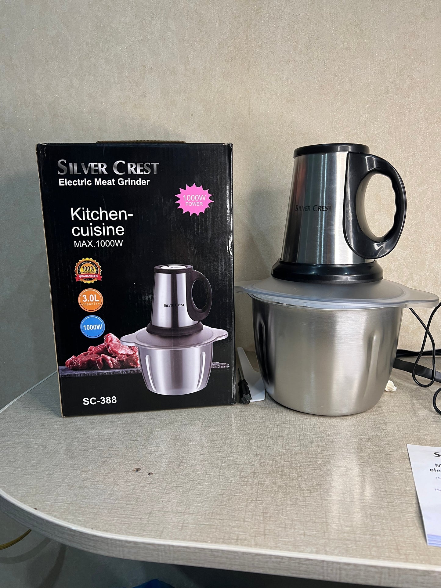 Silver Crest Meat Chopper 3 Litter 1000 watt orignal