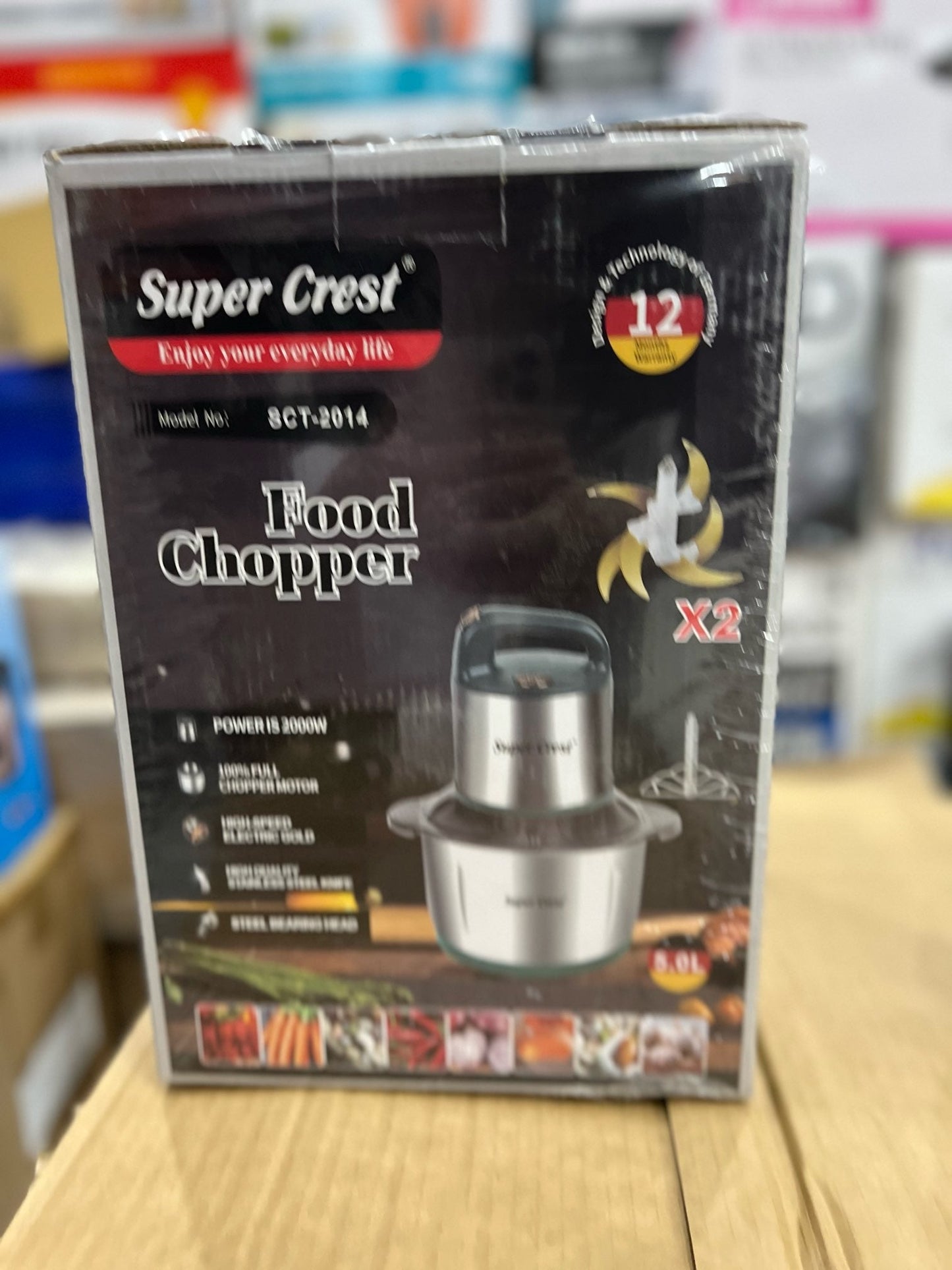Super crest Meat Chopper With 12blads